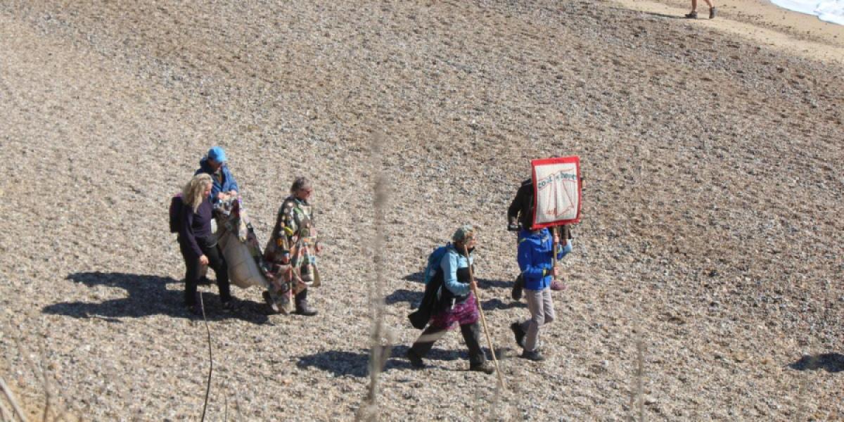 Photo: Coat of Hopes heading south on the beach