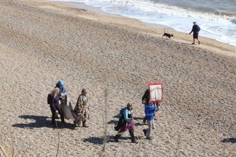 Photo: Coat of Hopes heading south on the beach