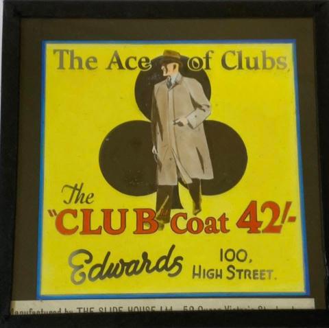Glass slides - cinema interval advertisements projected onto the screen during the break! CREDIT:Crispin Hook
