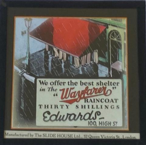 Glass slides - cinema interval advertisements projected onto the screen during the break! CREDIT:Crispin Hook
